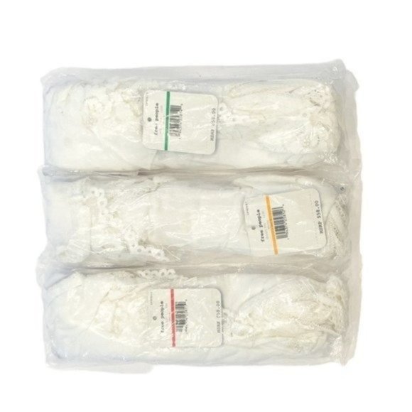 FREE PEOPLE Side of Sass Lace-Trim Cotton Bodysuit - White - NWT - Picture 6 of 7